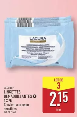 Lacura - Lingettes Démaquillantes offre à 2,15€ sur Aldi