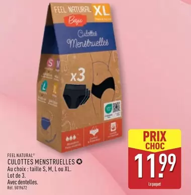 Culottes Menstruelles offre à 11,99€ sur Aldi