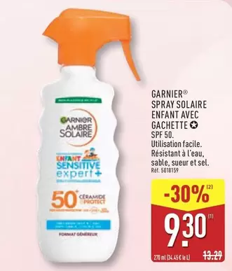 Garnier - Spray Solaire Enfant Avec Sachette Spf 50 offre à 9,3€ sur Aldi