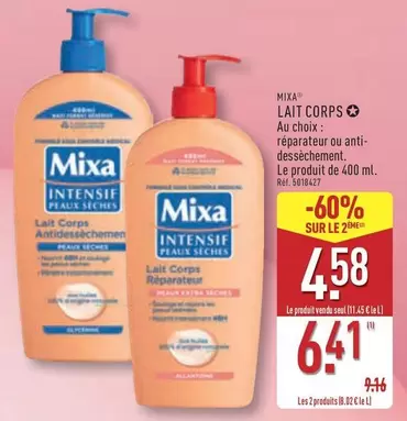 Mixa - Lait Corps offre à 6,41€ sur Aldi