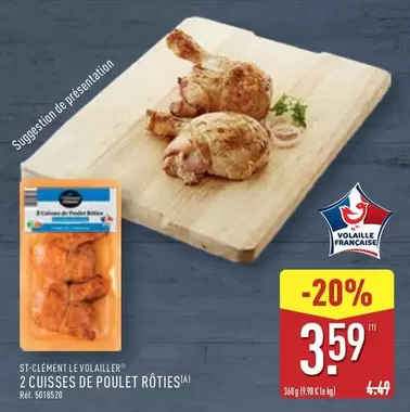 2 Cuisses De Poulet Rôties offre à 3,59€ sur Aldi