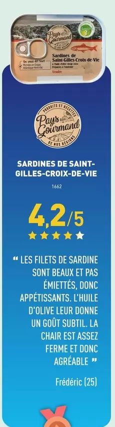 Sardines De Saint- Gilles-croix-de-vie offre à 42,45€ sur Aldi