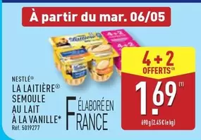 Nestlé - La Laitière Semoule Au Lait A La Vanille offre à 1,69€ sur Aldi