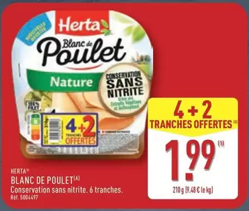 Herta - Blanc De Poulet offre à 1,99€ sur Aldi