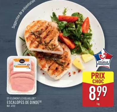 Escalopes De Dinde offre à 8,99€ sur Aldi