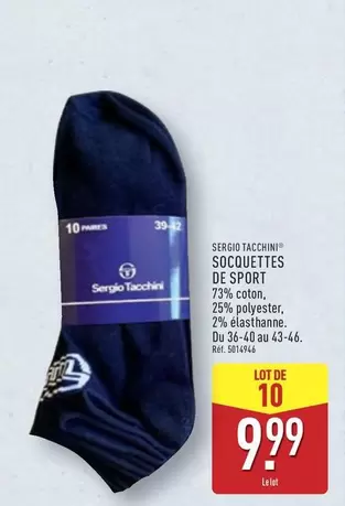 Sergio Tacchini - Scriglo Socquettes De Sport offre à 9,99€ sur Aldi
