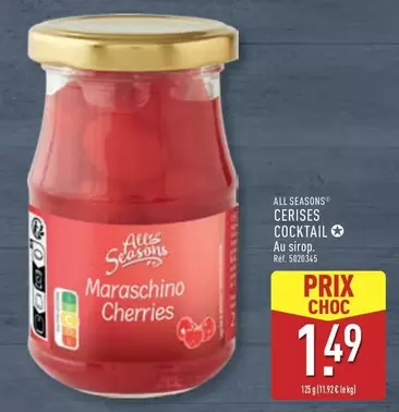 Cerises Cocktail offre à 1,49€ sur Aldi