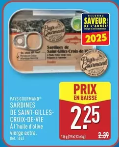 Paysan Gourmand - Sardines De Saint-Gilles-Croix-De-Vie offre à 2,25€ sur Aldi