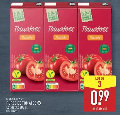 Puree De Tomates offre à 0,99€ sur Aldi