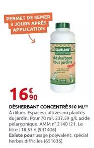Désherbant Concentré 910 offre à 16,9€ sur Rural Master