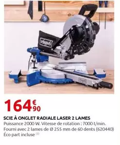 Scie À Onglet Radiale Laser 2 Lames offre à 164,9€ sur Rural Master