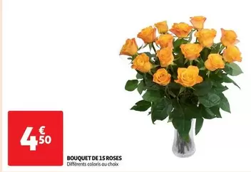 Bouquet De 15 Roses offre à 4,5€ sur Auchan Supermarché