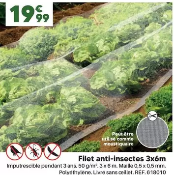 Filet Anti-Insectes offre à 19,99€ sur Shopix