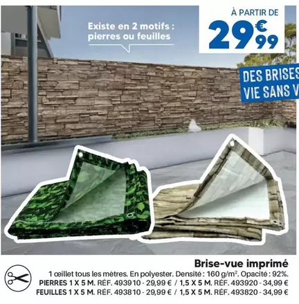 Brise-vue Imprimé offre à 29,99€ sur Shopix