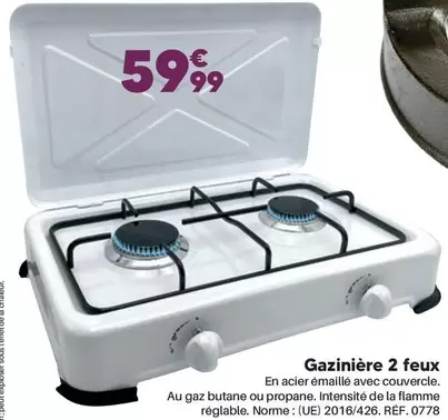 Gazinière 2 Feux offre à 59,99€ sur Shopix