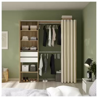 Kit Dressing "Basilis" Chêne Clair/Blanc offre à 99€ sur Brico Dépôt