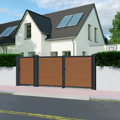 Blooma - Portail Aluminium Et Composite « Delfis » offre à 799€ sur Brico Dépôt