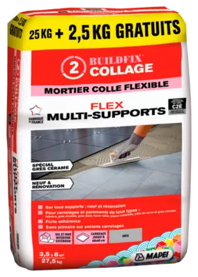Mortier Colle Flex Multi Supports 25 + 2,5 Kg offre à 16,9€ sur Brico Dépôt