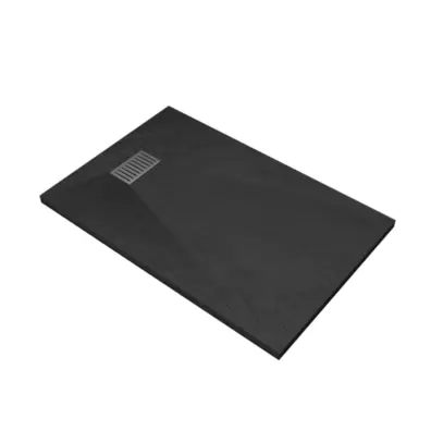 Receveur Resine Smc Noir 80 X 120 Cm Effet Pierre offre à 99€ sur Brico Dépôt