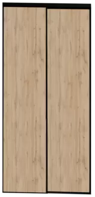 Pack 2 Portes Coulissantes Chene/noir 180 Cm offre à 99,9€ sur Brico Dépôt