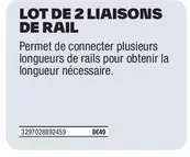 Lot De 2 Liaisons De Rail offre sur Brico Dépôt