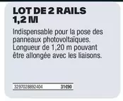 Lot De 2 Rails 1,2 M offre sur Brico Dépôt