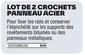 Lot De 2 Crochets Panneau Acier offre sur Brico Dépôt