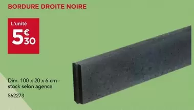 Bordure Droite Noire offre à 5,3€ sur Gedimat