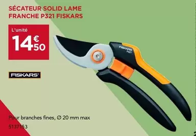 Fiskars - Sécateur Solid Lame Franche P321 offre à 14,5€ sur Gedimat