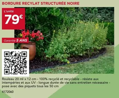 Bordure Recylat Structuree Noire offre à 79€ sur Gedimat