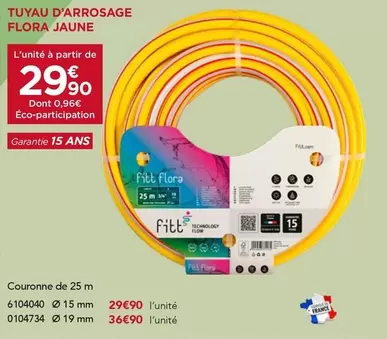 Fitt - Tuyau D'Arrosage Flora Jaune offre à 29,9€ sur Gedimat