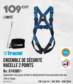 Tractel - Ensemble De Securite Nacelle 2 Points offre à 109€ sur Champion Direct