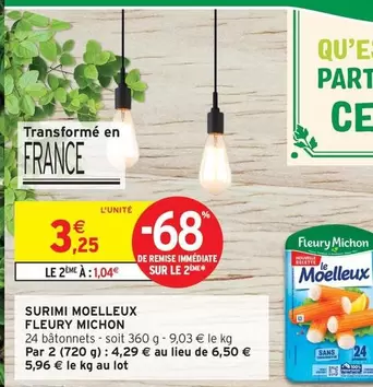 Fleury Michon - Surimi Moelleux offre à 3,25€ sur Intermarché Hyper