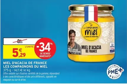 Signal - Miel D'Acacia De France offre à 5,29€ sur Intermarché Hyper