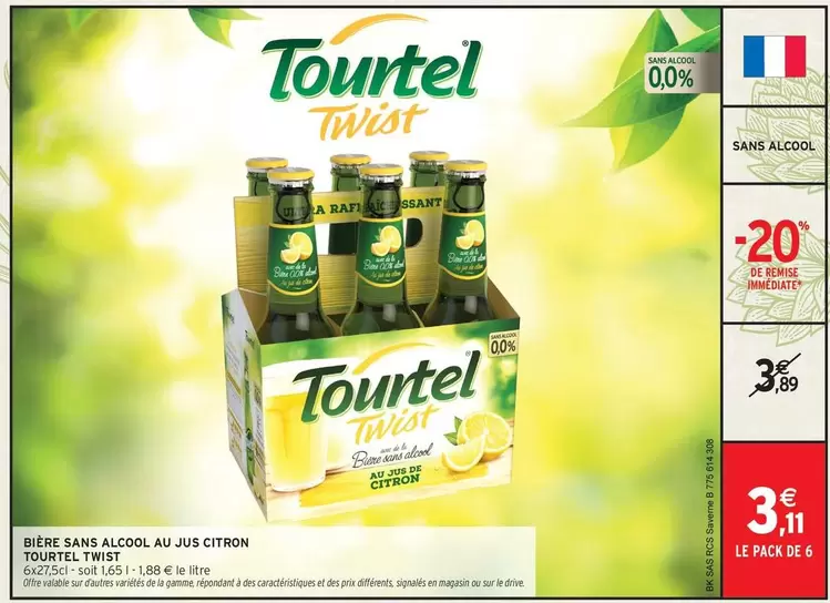 Care - Bière Sans Alcool Au Jus Citron offre à 3,11€ sur Intermarché Hyper