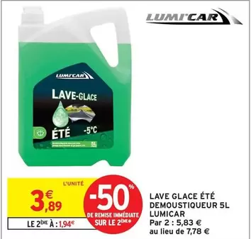 Lumicar - Lave Glace Été Demouositiqueur offre à 3,89€ sur Intermarché Hyper