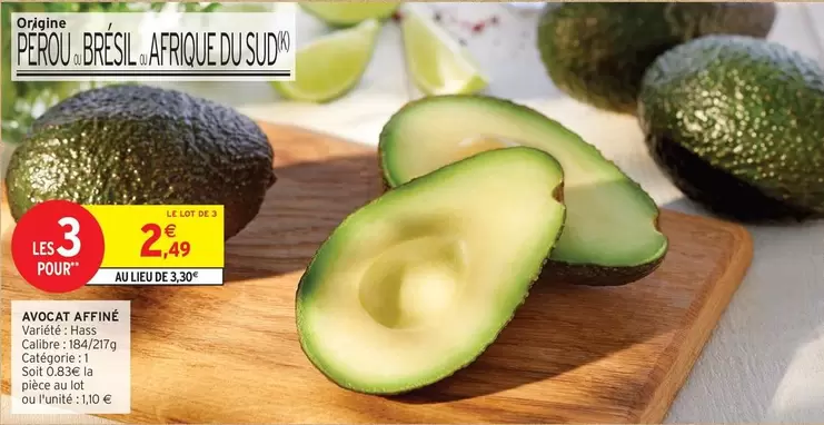 Avocat Affiné offre à 2,49€ sur Intermarché Hyper