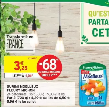 Fleury Michon - Surimi Moelleux offre à 3,25€ sur Intermarché Hyper