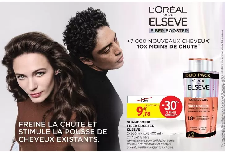 L'Oréal - Shampooing Fiber Booster Elseve offre à 9,78€ sur Intermarché Hyper