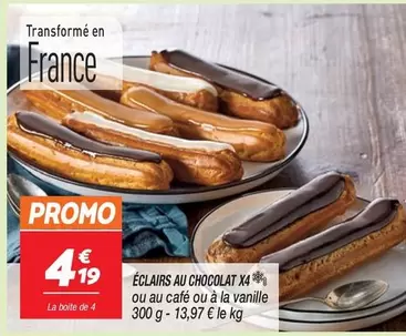 Promo - Éclairs Au Chocolat X4 offre à 4,19€ sur Netto