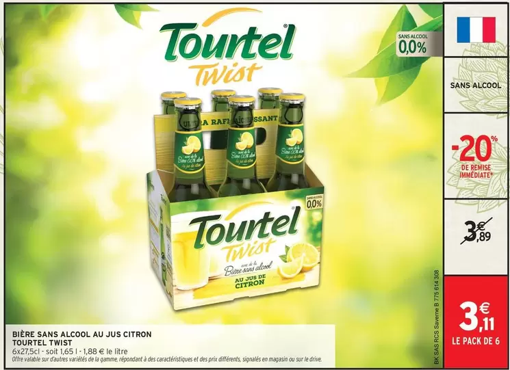 Signal - Bière Sans Alcool Au Jus Citron offre à 3,11€ sur Intermarché Express