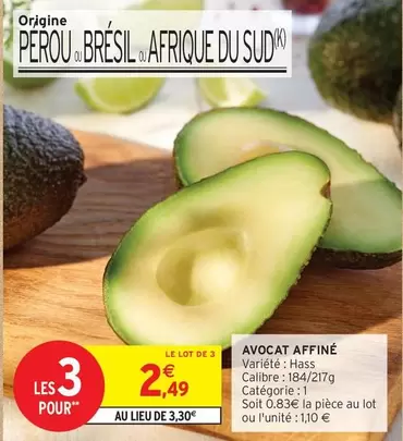 Avocat Affiné offre à 2,49€ sur Intermarché Express