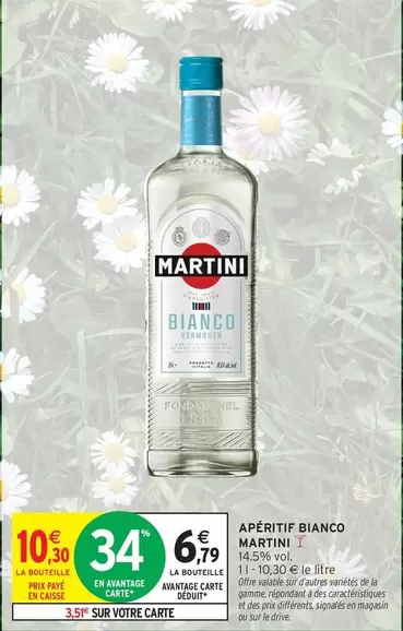 Martini - Apéritif Bianco offre à 10,3€ sur Intermarché Express