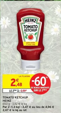 Heinz - Tomato Ketchup offre à 2,48€ sur Intermarché Express