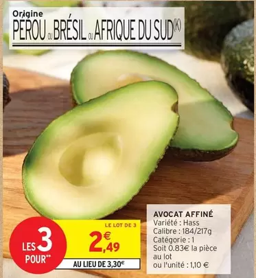 Avocat Affiné offre à 2,49€ sur Intermarché Express