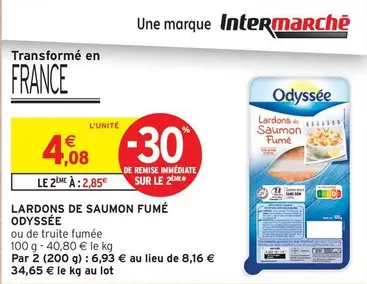 Odyssée - Lardons De Saumon Fumé offre à 4,08€ sur Intermarché Contact