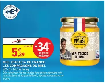 Signal - Miel D'Acacia De France offre à 5,29€ sur Intermarché Contact