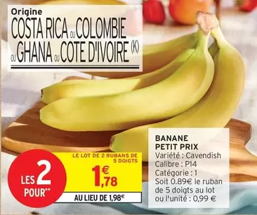 Costa - Banane offre à 1,78€ sur Intermarché Contact
