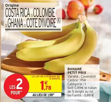 Costa - Banane offre à 1,78€ sur Intermarché Contact