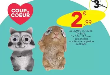 La Lampe Solaire Animal offre à 2,99€ sur Stokomani
